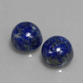 Pedras preciosas de lápis-lazúli azul natural de  ct, corte redondo, opaco
