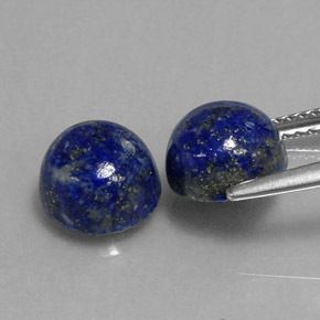Pedras preciosas de lápis-lazúli azul natural de  ct, corte redondo, opaco