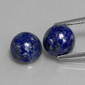 Pedras preciosas de lápis-lazúli azul natural de  ct, corte redondo, opaco