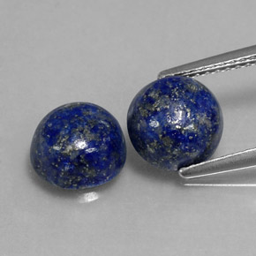 Pedras preciosas de lápis-lazúli azul natural de  ct, corte redondo, opaco