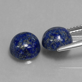 Pedras preciosas de lápis-lazúli azul natural de  ct, corte redondo, opaco