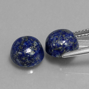Pedras preciosas de lápis-lazúli azul natural de  ct, corte redondo, opaco