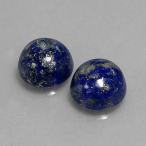 Pedras preciosas de lápis-lazúli azul natural de  ct, corte redondo, opaco