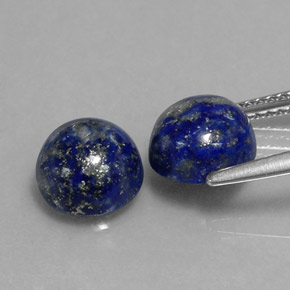 Pedras preciosas de lápis-lazúli azul natural de  ct, corte redondo, opaco