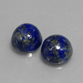 Pedras preciosas de lápis-lazúli azul natural de  ct, corte redondo, opaco