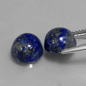 Pedras preciosas de lápis-lazúli azul natural de  ct, corte redondo, opaco