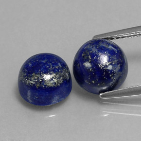 Pedras preciosas de lápis-lazúli azul natural de  ct, corte redondo, opaco