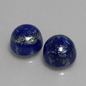 Pedras preciosas de lápis-lazúli azul natural de  ct, corte redondo, opaco