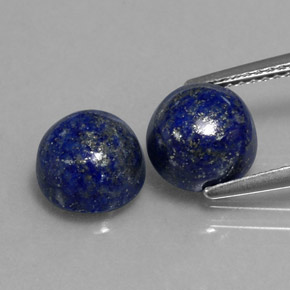Pedras preciosas de lápis-lazúli azul natural de  ct, corte redondo, opaco