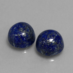Pedras preciosas de lápis-lazúli azul natural de  ct, corte redondo, opaco