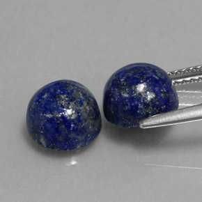 Pedras preciosas de lápis-lazúli azul natural de  ct, corte redondo, opaco