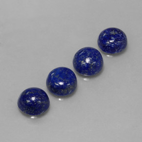 Pedras preciosas de lápis-lazúli azul natural de  ct, corte redondo, opaco