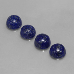 Pedras preciosas de lápis-lazúli azul natural de  ct, corte redondo, opaco