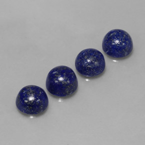 Pedras preciosas de lápis-lazúli azul natural de  ct, corte redondo, opaco