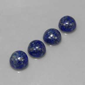 Pedras preciosas de lápis-lazúli azul natural de  ct, corte redondo, opaco