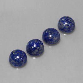 Pedras preciosas de lápis-lazúli azul natural de  ct, corte redondo, opaco