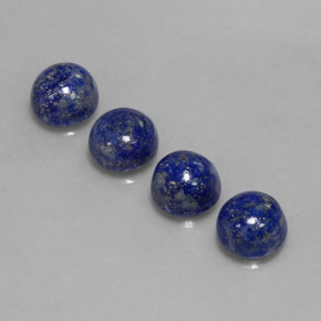 Pedras preciosas de lápis-lazúli azul natural de  ct, corte redondo, opaco