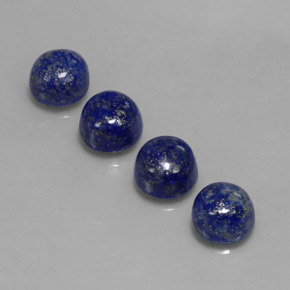 Pedras preciosas de lápis-lazúli azul natural de  ct, corte redondo, opaco
