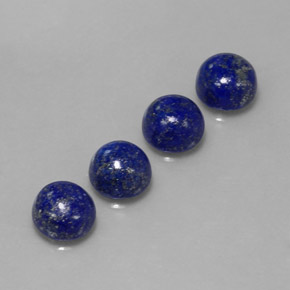 Pedras preciosas de lápis-lazúli azul natural de  ct, corte redondo, opaco