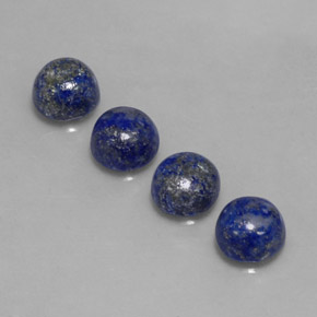 Pedras preciosas de lápis-lazúli azul natural de  ct, corte redondo, opaco
