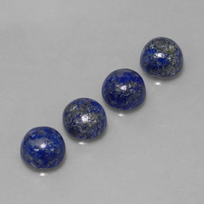 Pedras preciosas de lápis-lazúli azul natural de  ct, corte redondo, opaco