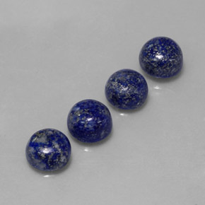 Pedras preciosas de lápis-lazúli azul natural de  ct, corte redondo, opaco