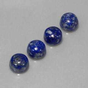 Pedras preciosas de lápis-lazúli azul natural de  ct, corte redondo, opaco
