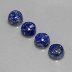 Pedras preciosas de lápis-lazúli azul natural de  ct, corte redondo, opaco