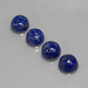 Pedras preciosas de lápis-lazúli azul natural de  ct, corte redondo, opaco