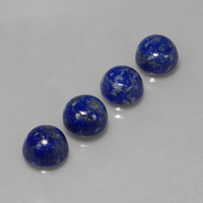 Pedras preciosas de lápis-lazúli azul natural de  ct, corte redondo, opaco