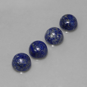 Pedras preciosas de lápis-lazúli azul natural de  ct, corte redondo, opaco