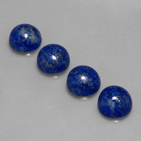 Pedras preciosas de lápis-lazúli azul natural de  ct, corte redondo, opaco