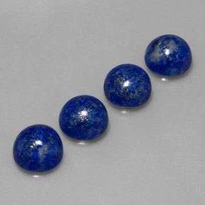 Pedras preciosas de lápis-lazúli azul natural de  ct, corte redondo, opaco