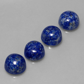 Pedras preciosas de lápis-lazúli azul natural de  ct, corte redondo, opaco