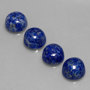 Pedras preciosas de lápis-lazúli azul natural de  ct, corte redondo, opaco