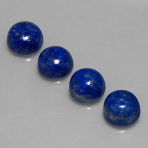 Pedras preciosas de lápis-lazúli azul natural de  ct, corte redondo, opaco