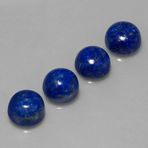 Pedras preciosas de lápis-lazúli azul natural de  ct, corte redondo, opaco
