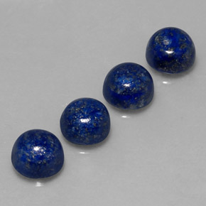 Pedras preciosas de lápis-lazúli azul natural de  ct, corte redondo, opaco