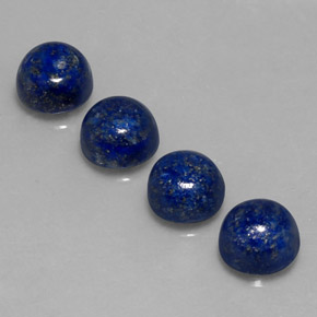 Pedras preciosas de lápis-lazúli azul natural de  ct, corte redondo, opaco