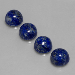 Pedras preciosas de lápis-lazúli azul natural de  ct, corte redondo, opaco