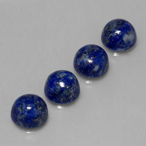 Pedras preciosas de lápis-lazúli azul natural de  ct, corte redondo, opaco