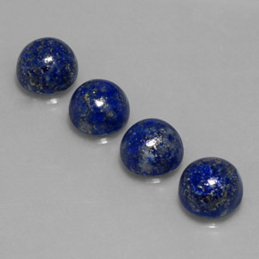 Pedras preciosas de lápis-lazúli azul natural de  ct, corte redondo, opaco