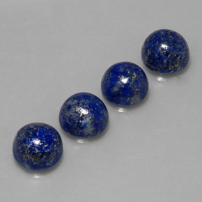 Pedras preciosas de lápis-lazúli azul natural de  ct, corte redondo, opaco