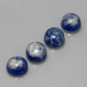Pedras preciosas de lápis-lazúli azul natural de  ct, corte redondo, opaco