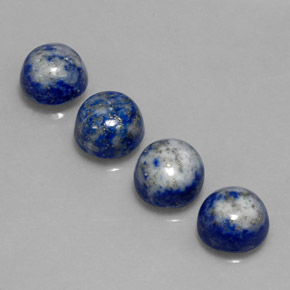Pedras preciosas de lápis-lazúli azul natural de  ct, corte redondo, opaco