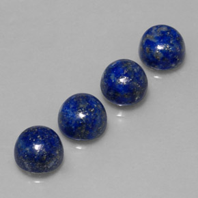 Pedras preciosas de lápis-lazúli azul natural de  ct, corte redondo, opaco