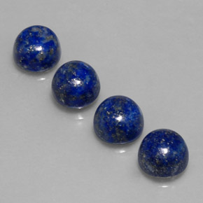 Pedras preciosas de lápis-lazúli azul natural de  ct, corte redondo, opaco