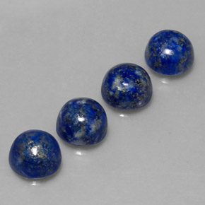 Pedras preciosas de lápis-lazúli azul natural de  ct, corte redondo, opaco
