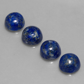Pedras preciosas de lápis-lazúli azul natural de  ct, corte redondo, opaco