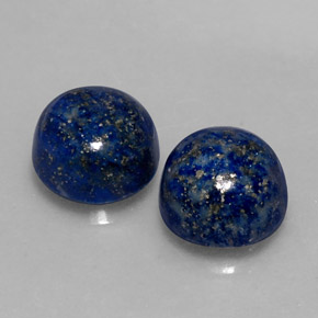 Pedras preciosas de lápis-lazúli azul natural de  ct, corte redondo, opaco